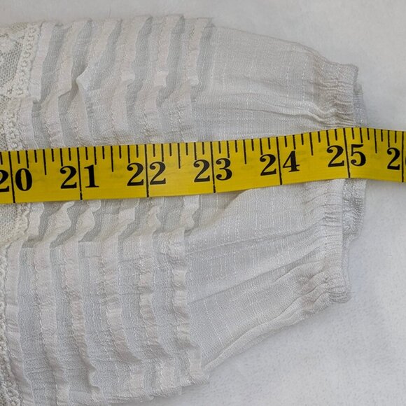 Torrid Tunic Womens 22/24 White Peasant Boho Cottagecore Folk Embroidered Pleats - Picture 8 of 11